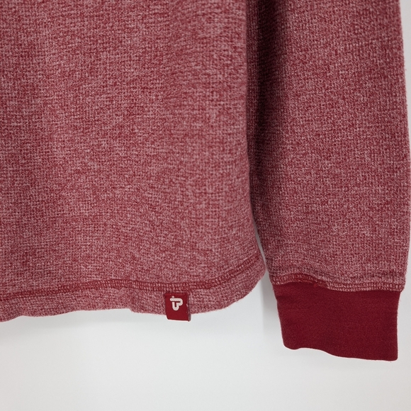 Pact Thermal Waffle Knit Henley Pullover Top Organic Cotton - Picture 3 of 5